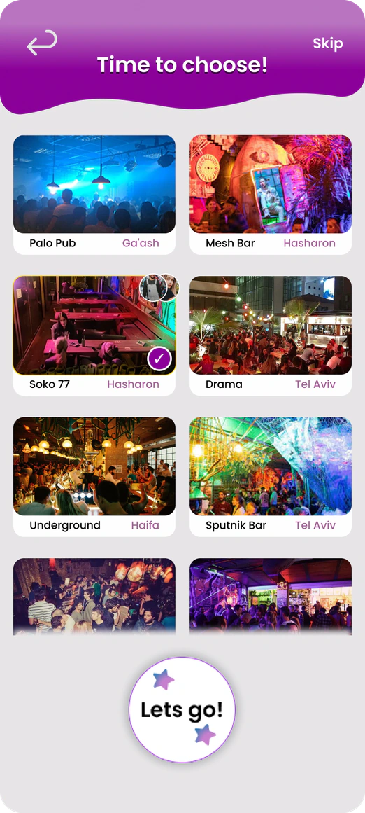 Mood Match group choose screen