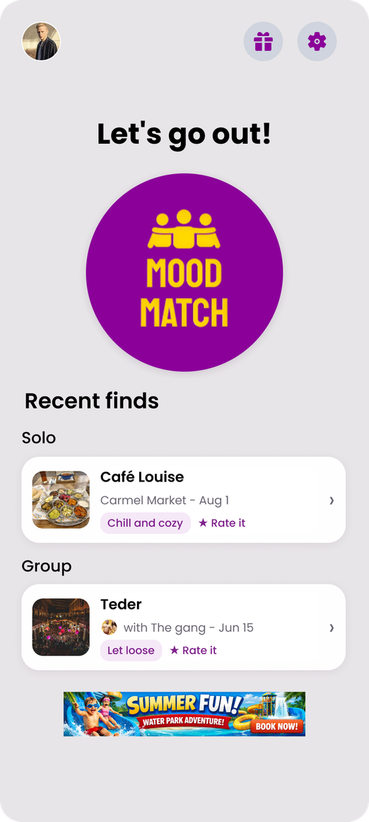 Mood Match home screen