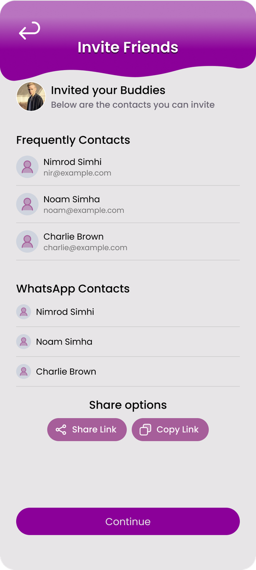Mood Match invite screen