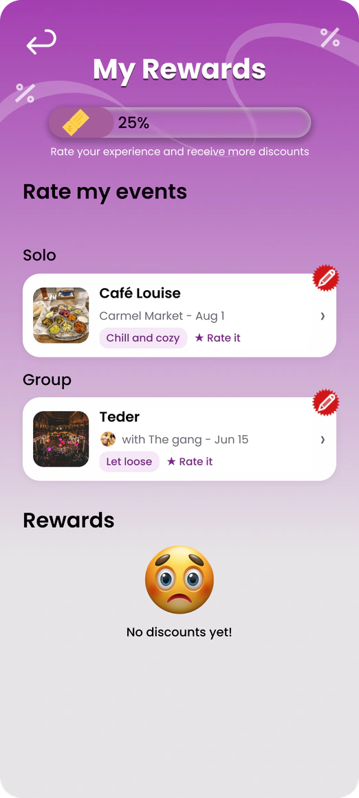 Mood Match rating screen